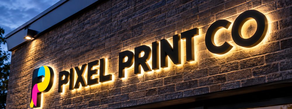Esempio di insegne luminose realizzato da Pixel Print Co., Toronto