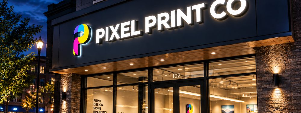 Esempio di insegne luminose realizzato da Pixel Print Co., Toronto
