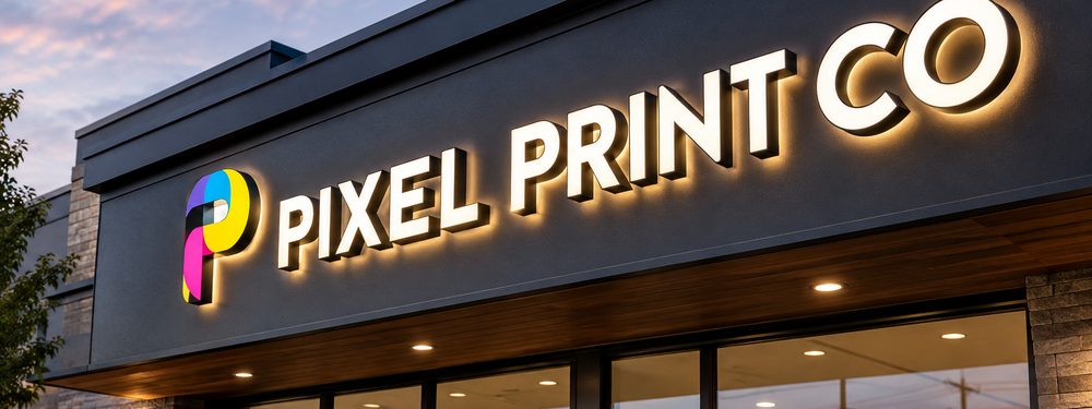 Esempio di insegne luminose realizzato da Pixel Print Co., Toronto