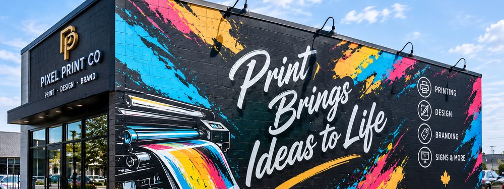 Esempio di stampa di grande formato e grafica a cura di Pixel Print Co., Toronto