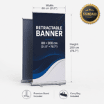 Cartel retráctil – 80 × 200 cm (31,5″ × 78,7″)