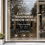 Adhesivos personalizados transparentes para ventanas