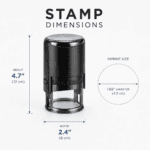 Custom Round Self-Inking Stamp – 1.65″ (4.2 cm) Personalized Rubber Stamp – stamp2